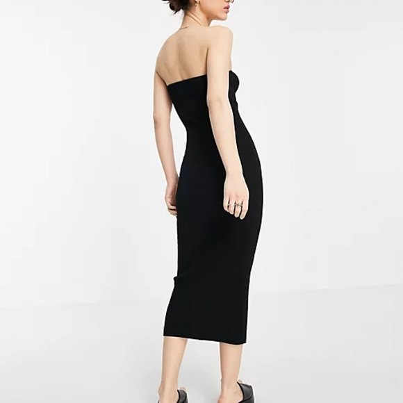 Asos Black bandeau dress - Picture 2 of 5